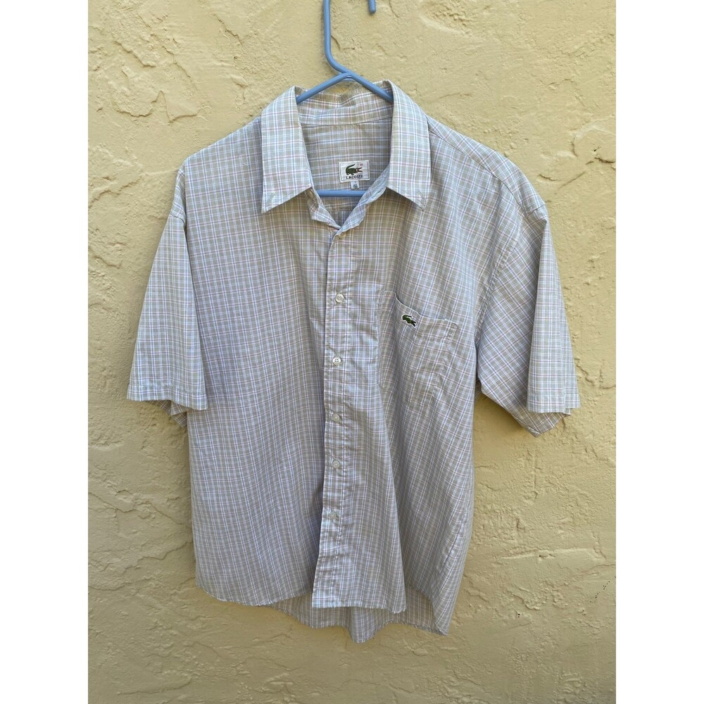 Lacoste short sleeve button down shirts sz xl